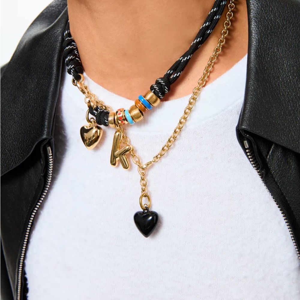 ROXANNE ASSOULIN The Super Size Happy Cord Bracelet denim & black firm price - Picture 6 of 9